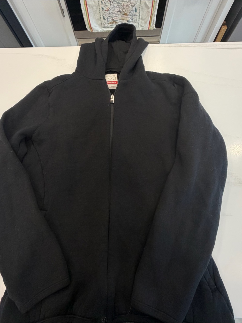 Icebreaker 320 real fleece hooded full zip 100%merino wool women's medium black